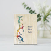 KOKOPELLI Musiker Akrobaten + Ihre Ideen Postkarte (Stehend Vorderseite)
