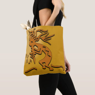 Kokopelli-Musiker-Kunstwerk Tasche