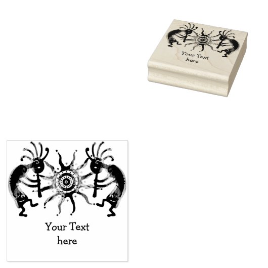 KOKOPELLI Musiker SUN + Ihre Ideen Gummistempel (Stempel)