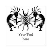 KOKOPELLI Musiker SUN + Ihre Ideen Gummistempel (Prägung)