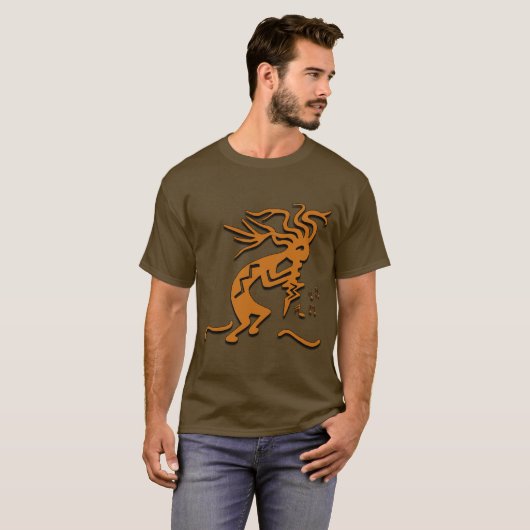 Kokopelli Musiker T-Shirt (Vorne ganz)