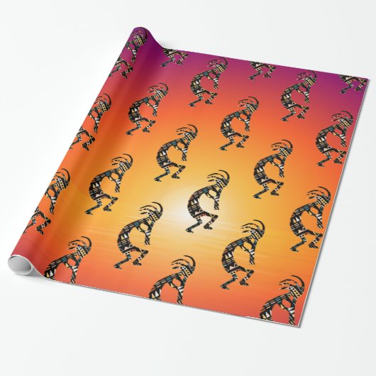 Kokopelli Native American Gift Wrapping Paper Geschenkpapier (Ungerollt)