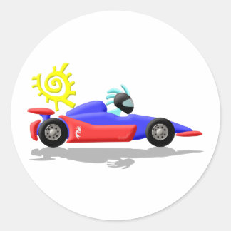 Kokopelli Native American Racing Runder Aufkleber