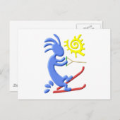 Kokopelli Native American Waterskier Postkarte (Vorne/Hinten)