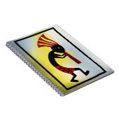 Kokopelli-Notebook in Rot- und Gelbtönen Notizblock (Rechte Seite)
