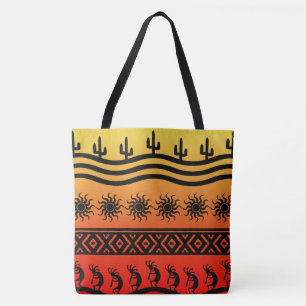 Kokopelli Ombre Sunset Cactus Pattern Tasche