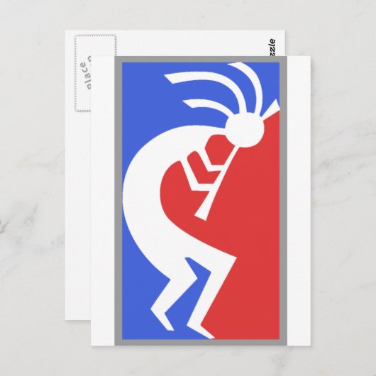 Kokopelli Original Style! Postkarte (Vorne/Hinten)