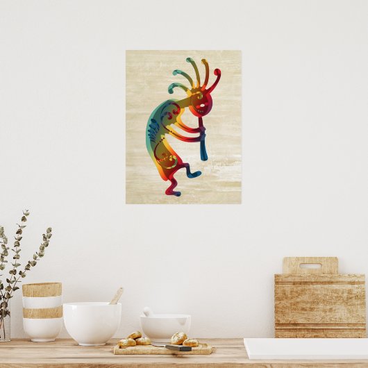 KOKOPELLI Ornamente + Ihre Ideen Poster (Küche)