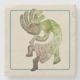 Kokopelli, Pastel Outlinées, Südwesten Steinuntersetzer