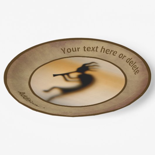 Kokopelli Personalisiertes Party Pappteller (Schrägansicht)