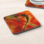 Kokopelli Phat Dyes Gefärbte Krawatten Untersetzer (Linke Seite)