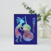 Kokopelli Plays Bass Postkarte (Stehend Vorderseite)