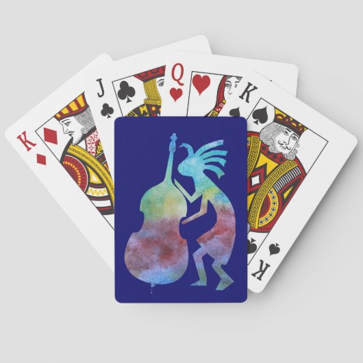 Kokopelli Plays Bass Spielkarten (Rückseite)