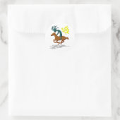 Kokopelli Pony Runder Aufkleber (Tasche)