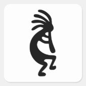 Kokopelli Quadratischer Aufkleber (Vorderseite)