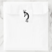 Kokopelli Quadratischer Aufkleber (Tasche)