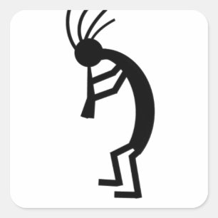 Kokopelli Quadratischer Aufkleber