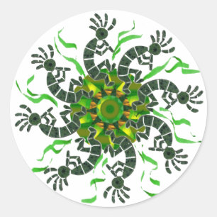 Kokopelli Rad-Aufkleber Runder Aufkleber