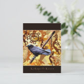 KOKOPELLI RAVEN Native American Art Series Postkarte (Stehend Vorderseite)