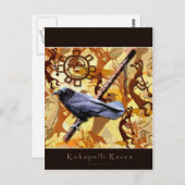 KOKOPELLI RAVEN Native American Art Series Postkarte (Vorne/Hinten)