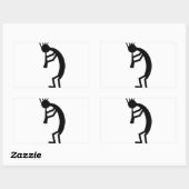Kokopelli Rechteckiger Aufkleber (Blatt)