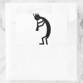 Kokopelli Rechteckiger Aufkleber (Tasche)