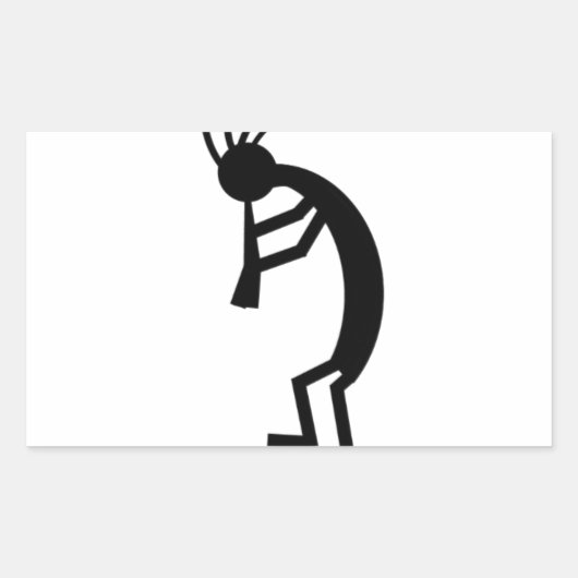 Kokopelli Rechteckiger Aufkleber (Vorderseite)