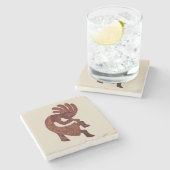 Kokopelli, Rost, Südwesten Steinuntersetzer (Seitenansicht)