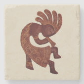 Kokopelli, Rost, Südwesten Steinuntersetzer (Vorderseite)
