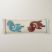 Kokopelli, Rost & Türkis, Südwesten Seitenschläferkissen (Rückseite)