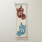 Kokopelli, Rost & Türkis, Südwesten Seitenschläferkissen (Rückseite (Vertikal))