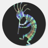 Kokopelli Runder Aufkleber (Vorderseite)