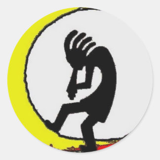 Kokopelli Runder Aufkleber