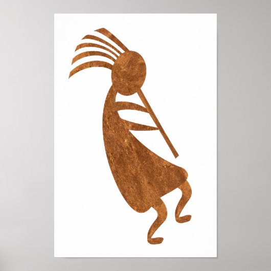 Kokopelli Rust Color Poster (Vorne)