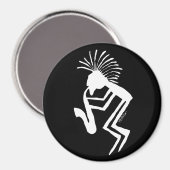 Kokopelli Saxaphone Player Petroglyph Magnet (Vorderseite/Rückseite)