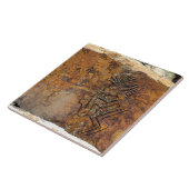 Kokopelli Saxaphone Spieler-Petroglyphe Fliese (Seite)