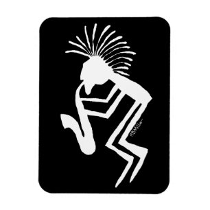 Kokopelli Saxaphone Spieler-Petroglyphe Magnet