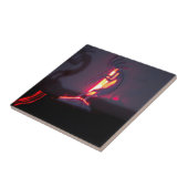 Kokopelli Schatten und Feuer Fliese (Seite)