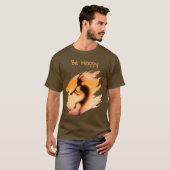 Kokopelli Sei Glücklich T-Shirt (Vorne ganz)