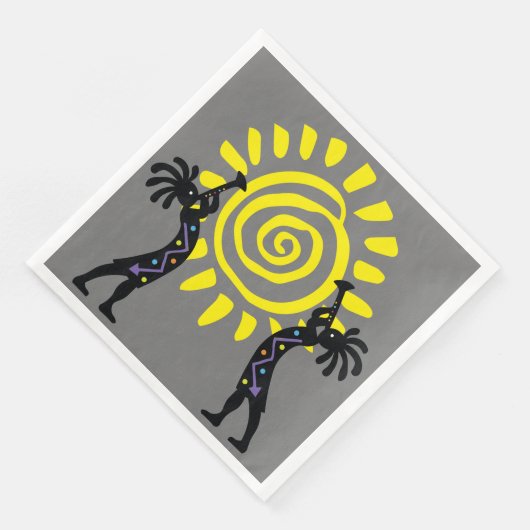 Kokopelli Serviette (Ecke)