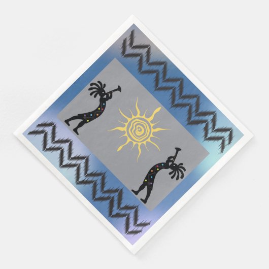 Kokopelli Serviette (Ecke)