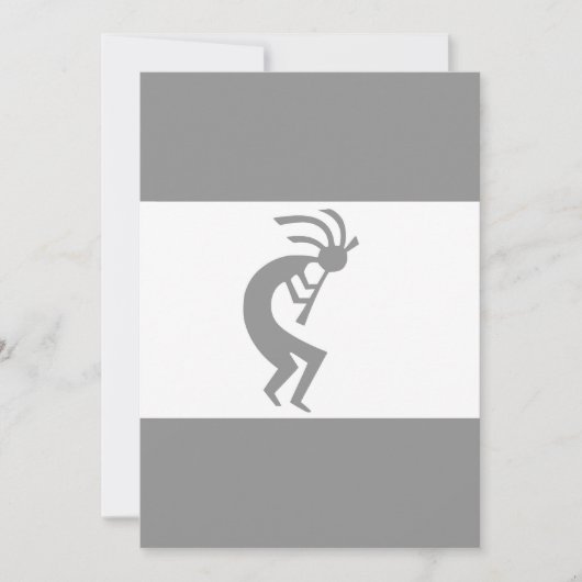 Kokopelli silber weiß1 karte (Vorderseite)