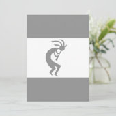 Kokopelli silber weiß1 karte (Stehend Vorderseite)