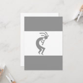 Kokopelli silber weiß1 karte (Vorderseite/Rückseite Beispiel)