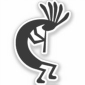 Kokopelli Silhouette Crafting 2" Vinyl Aufkleber (Vorderseite)