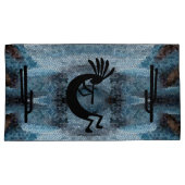 Kokopelli Southwest Desert Mosaic Blue King Set Kissenbezug (Vorderseite-Rechts)
