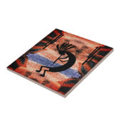 Kokopelli Southwest Desert Mosaic Sunset Keramik T Fliese (Seite)