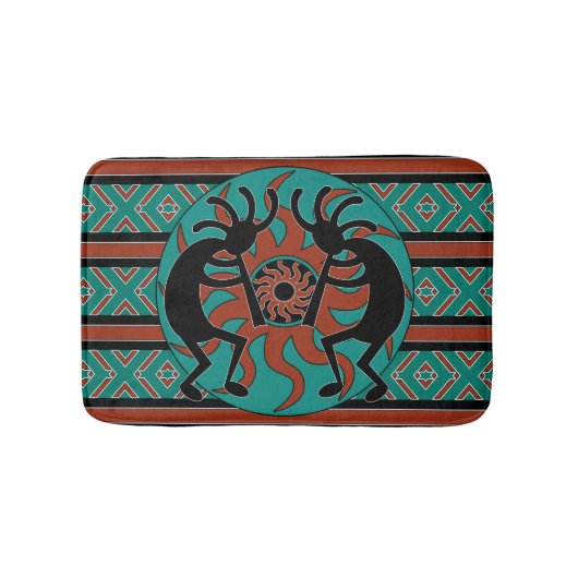 Kokopelli Southwest Design Badematte (Vorderseite)