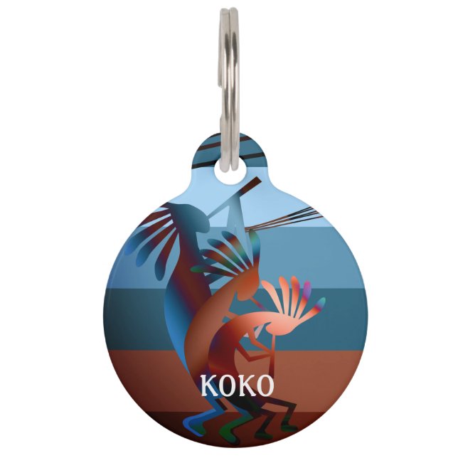 Kokopelli Southwest Music 2 Haustiermarke (Vorderseite)