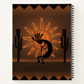 Kokopelli Southwest Rustic Brown Notebook Notizblock (Rückseite)